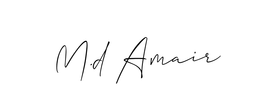 Design your own signature with our free online signature maker. With this signature software, you can create a handwritten (Allison_Script) signature for name M.d Amair. M.d Amair signature style 2 images and pictures png