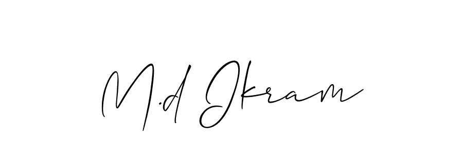 Make a beautiful signature design for name M.d Ikram. Use this online signature maker to create a handwritten signature for free. M.d Ikram signature style 2 images and pictures png