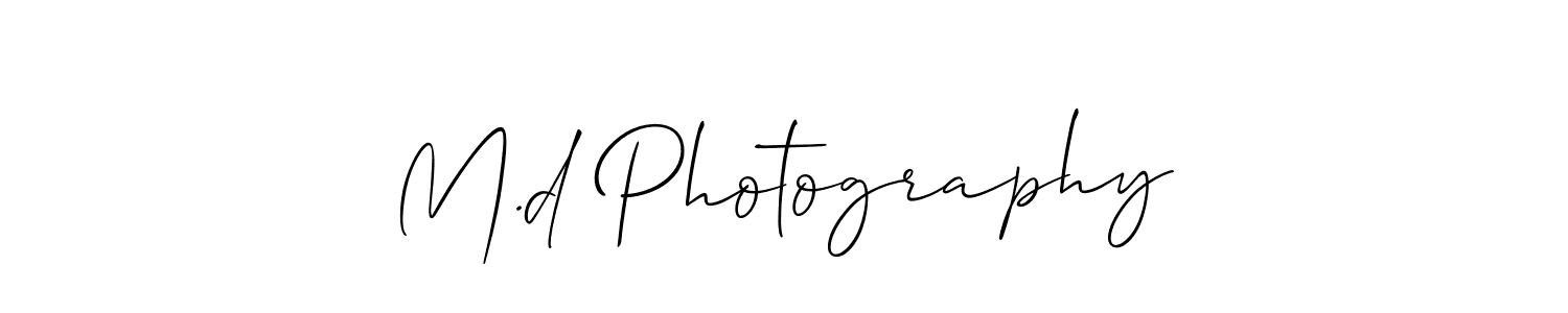 M.d Photography stylish signature style. Best Handwritten Sign (Allison_Script) for my name. Handwritten Signature Collection Ideas for my name M.d Photography. M.d Photography signature style 2 images and pictures png