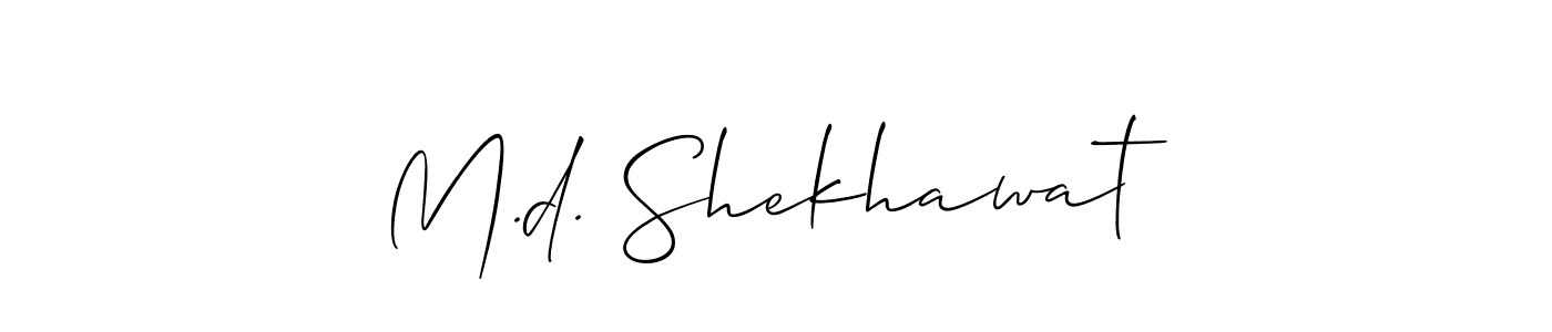 M.d. Shekhawat stylish signature style. Best Handwritten Sign (Allison_Script) for my name. Handwritten Signature Collection Ideas for my name M.d. Shekhawat. M.d. Shekhawat signature style 2 images and pictures png