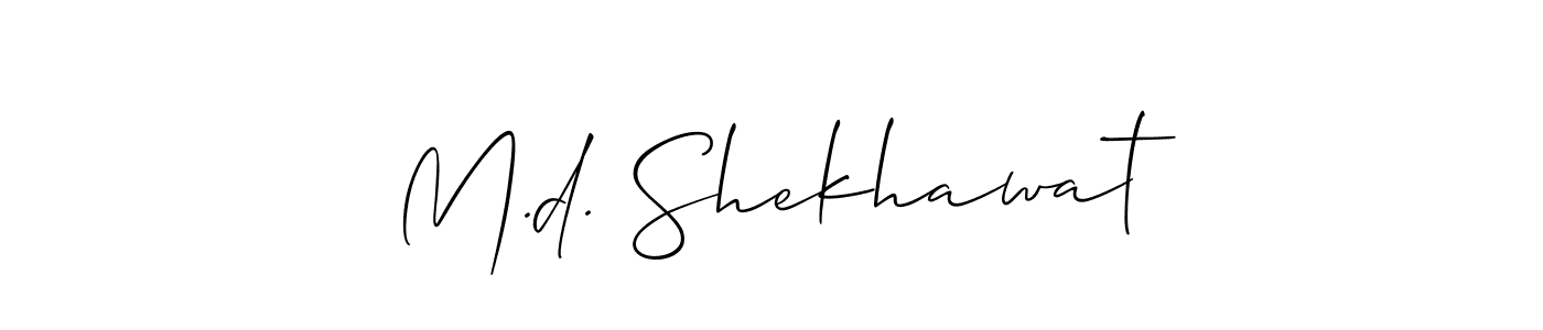Similarly Allison_Script is the best handwritten signature design. Signature creator online .You can use it as an online autograph creator for name M.d. Shekhawat. M.d. Shekhawat signature style 2 images and pictures png