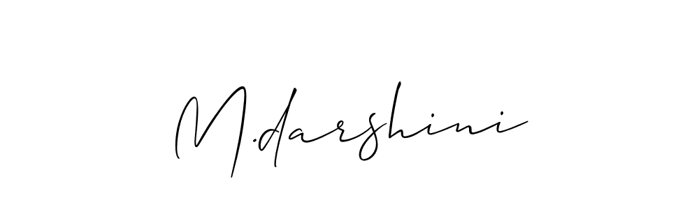 Use a signature maker to create a handwritten signature online. With this signature software, you can design (Allison_Script) your own signature for name M.darshini. M.darshini signature style 2 images and pictures png