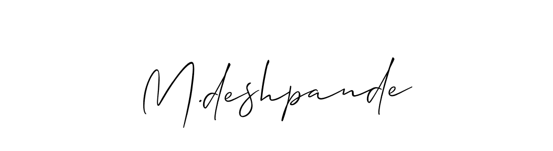 Make a beautiful signature design for name M.deshpande. Use this online signature maker to create a handwritten signature for free. M.deshpande signature style 2 images and pictures png