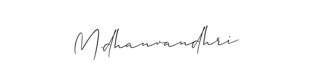 Make a beautiful signature design for name M.dhanvandhri. Use this online signature maker to create a handwritten signature for free. M.dhanvandhri signature style 2 images and pictures png