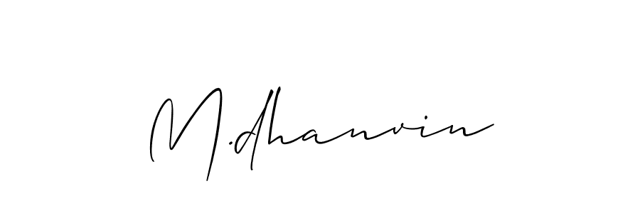 Make a beautiful signature design for name M.dhanvin. Use this online signature maker to create a handwritten signature for free. M.dhanvin signature style 2 images and pictures png