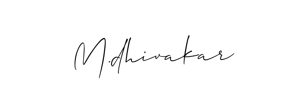It looks lik you need a new signature style for name M.dhivakar. Design unique handwritten (Allison_Script) signature with our free signature maker in just a few clicks. M.dhivakar signature style 2 images and pictures png