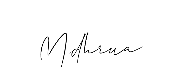 Make a beautiful signature design for name M.dhrua. Use this online signature maker to create a handwritten signature for free. M.dhrua signature style 2 images and pictures png