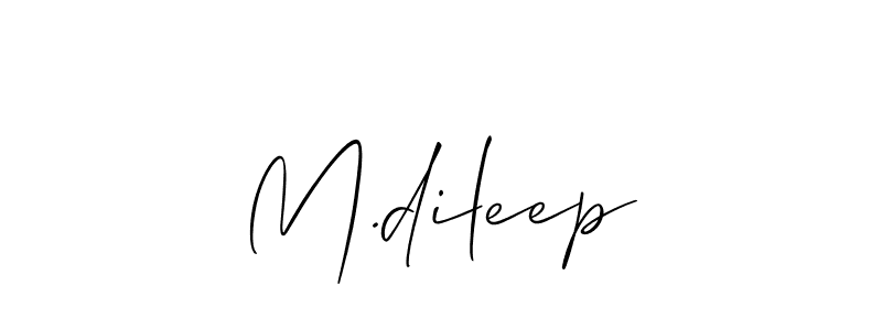 Check out images of Autograph of M.dileep name. Actor M.dileep Signature Style. Allison_Script is a professional sign style online. M.dileep signature style 2 images and pictures png