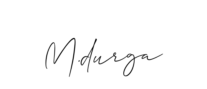 Create a beautiful signature design for name M.durga. With this signature (Allison_Script) fonts, you can make a handwritten signature for free. M.durga signature style 2 images and pictures png