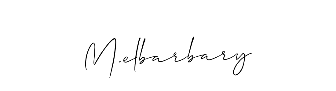 How to make M.elbarbary signature? Allison_Script is a professional autograph style. Create handwritten signature for M.elbarbary name. M.elbarbary signature style 2 images and pictures png