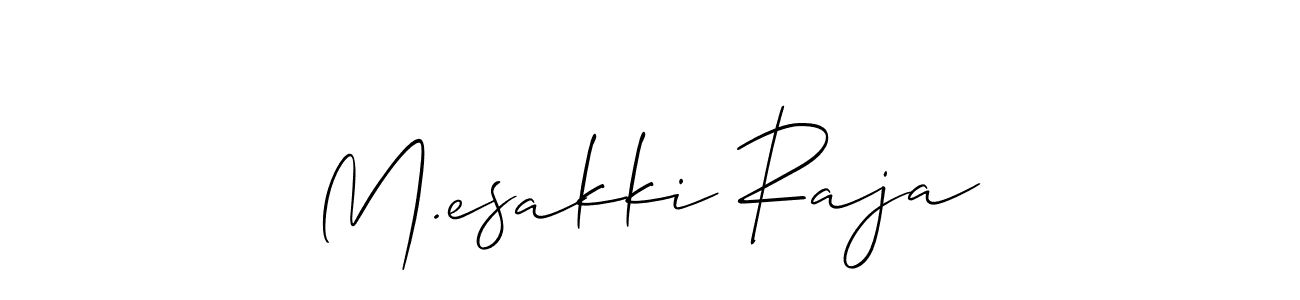 Make a short M.esakki Raja signature style. Manage your documents anywhere anytime using Allison_Script. Create and add eSignatures, submit forms, share and send files easily. M.esakki Raja signature style 2 images and pictures png