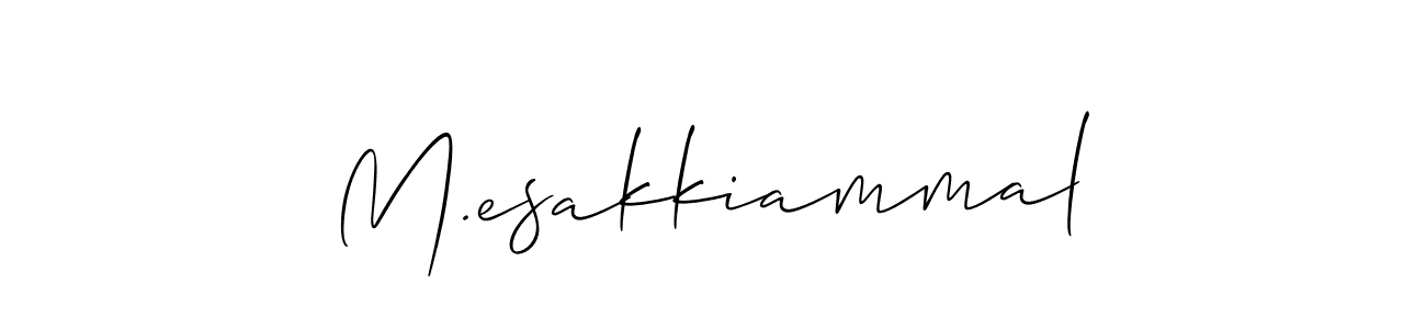 How to Draw M.esakkiammal signature style? Allison_Script is a latest design signature styles for name M.esakkiammal. M.esakkiammal signature style 2 images and pictures png