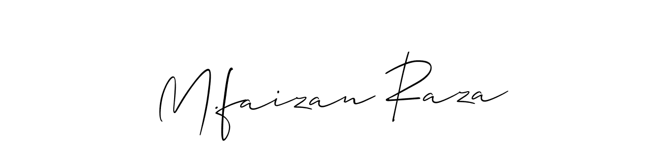 Also You can easily find your signature by using the search form. We will create M.faizan Raza name handwritten signature images for you free of cost using Allison_Script sign style. M.faizan Raza signature style 2 images and pictures png