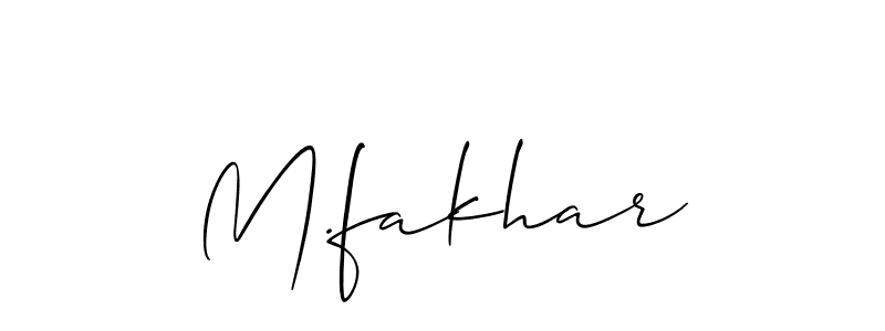 Similarly Allison_Script is the best handwritten signature design. Signature creator online .You can use it as an online autograph creator for name M.fakhar. M.fakhar signature style 2 images and pictures png