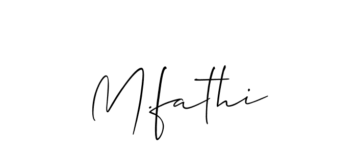 How to make M.fathi signature? Allison_Script is a professional autograph style. Create handwritten signature for M.fathi name. M.fathi signature style 2 images and pictures png