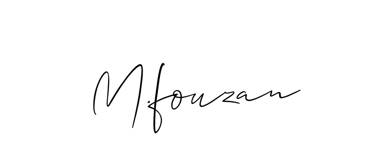 Also we have M.fouzan name is the best signature style. Create professional handwritten signature collection using Allison_Script autograph style. M.fouzan signature style 2 images and pictures png