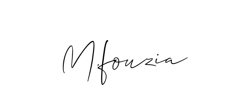 You should practise on your own different ways (Allison_Script) to write your name (M.fouzia) in signature. don't let someone else do it for you. M.fouzia signature style 2 images and pictures png