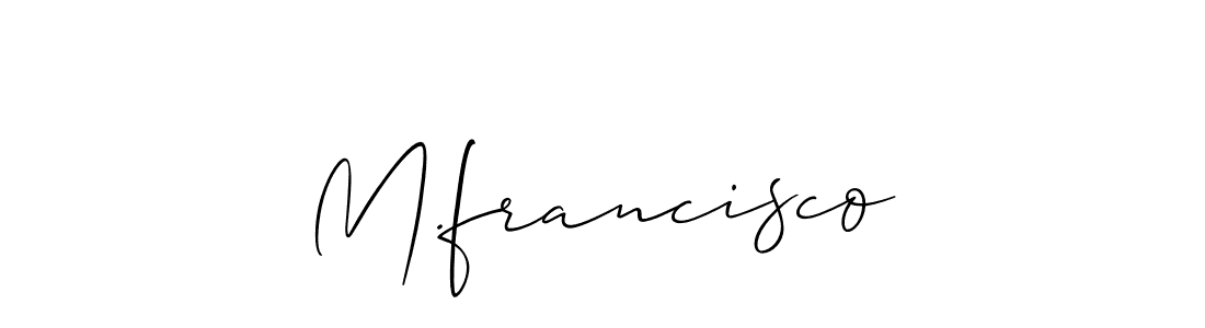 It looks lik you need a new signature style for name M.francisco. Design unique handwritten (Allison_Script) signature with our free signature maker in just a few clicks. M.francisco signature style 2 images and pictures png