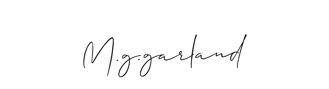 Use a signature maker to create a handwritten signature online. With this signature software, you can design (Allison_Script) your own signature for name M.g.garland. M.g.garland signature style 2 images and pictures png