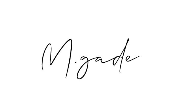 Also You can easily find your signature by using the search form. We will create M.gade name handwritten signature images for you free of cost using Allison_Script sign style. M.gade signature style 2 images and pictures png