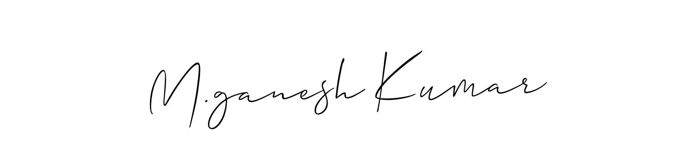 Best and Professional Signature Style for M.ganesh Kumar. Allison_Script Best Signature Style Collection. M.ganesh Kumar signature style 2 images and pictures png