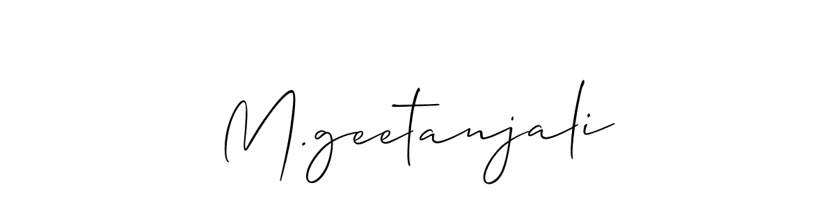 You can use this online signature creator to create a handwritten signature for the name M.geetanjali. This is the best online autograph maker. M.geetanjali signature style 2 images and pictures png