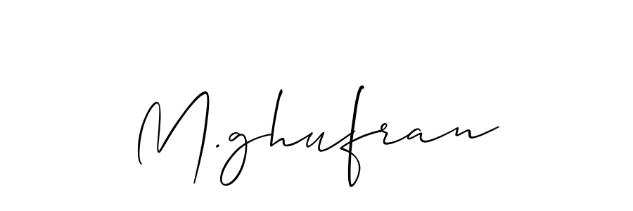 How to make M.ghufran signature? Allison_Script is a professional autograph style. Create handwritten signature for M.ghufran name. M.ghufran signature style 2 images and pictures png