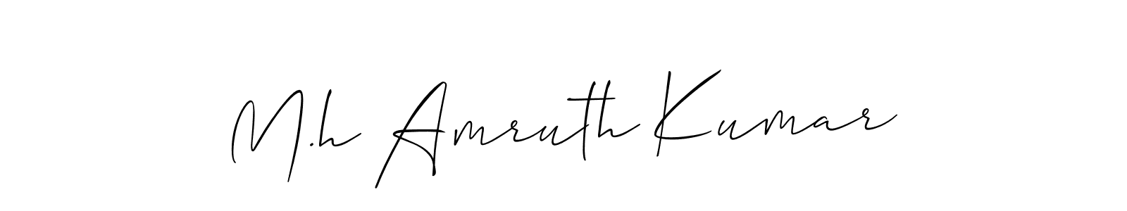 Make a beautiful signature design for name M.h Amruth Kumar. Use this online signature maker to create a handwritten signature for free. M.h Amruth Kumar signature style 2 images and pictures png