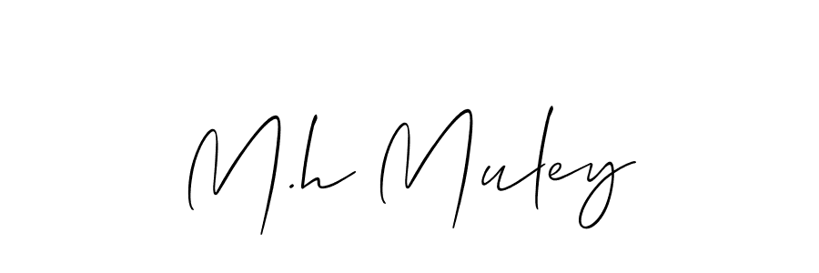 Design your own signature with our free online signature maker. With this signature software, you can create a handwritten (Allison_Script) signature for name M.h Muley. M.h Muley signature style 2 images and pictures png