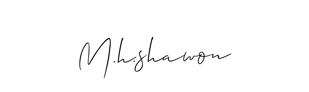How to make M.h.shawon signature? Allison_Script is a professional autograph style. Create handwritten signature for M.h.shawon name. M.h.shawon signature style 2 images and pictures png