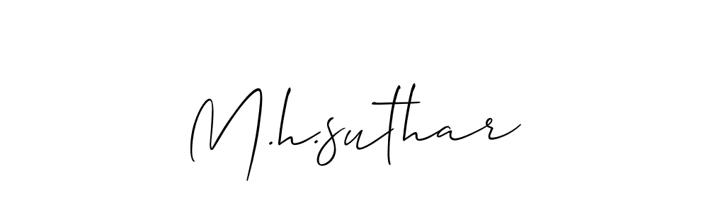 M.h.suthar stylish signature style. Best Handwritten Sign (Allison_Script) for my name. Handwritten Signature Collection Ideas for my name M.h.suthar. M.h.suthar signature style 2 images and pictures png