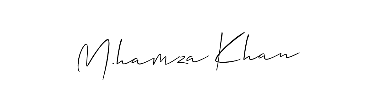 How to make M.hamza Khan signature? Allison_Script is a professional autograph style. Create handwritten signature for M.hamza Khan name. M.hamza Khan signature style 2 images and pictures png