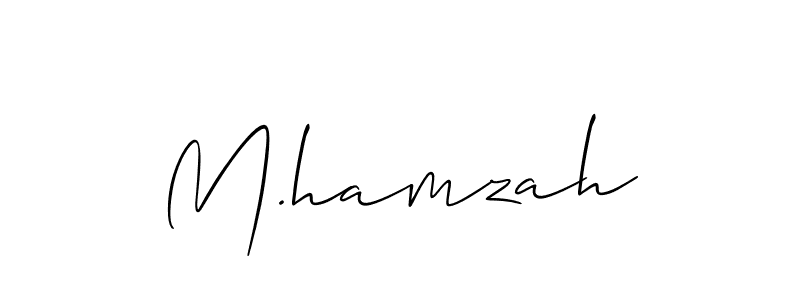 Allison_Script is a professional signature style that is perfect for those who want to add a touch of class to their signature. It is also a great choice for those who want to make their signature more unique. Get M.hamzah name to fancy signature for free. M.hamzah signature style 2 images and pictures png