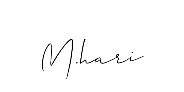 if you are searching for the best signature style for your name M.hari. so please give up your signature search. here we have designed multiple signature styles  using Allison_Script. M.hari signature style 2 images and pictures png