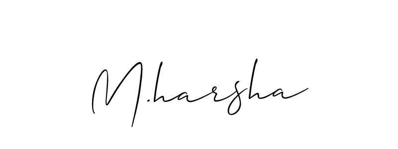 How to make M.harsha signature? Allison_Script is a professional autograph style. Create handwritten signature for M.harsha name. M.harsha signature style 2 images and pictures png