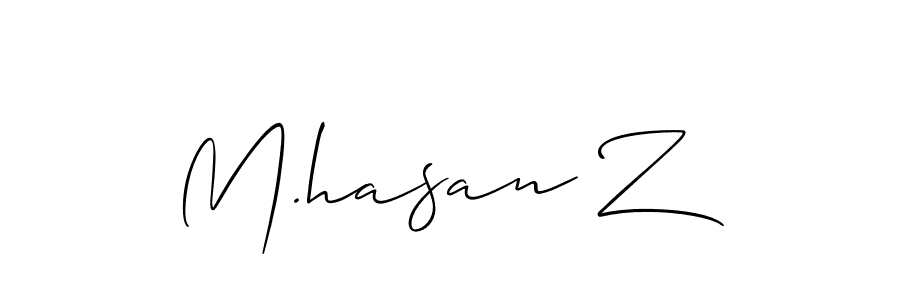 Design your own signature with our free online signature maker. With this signature software, you can create a handwritten (Allison_Script) signature for name M.hasan Z. M.hasan Z signature style 2 images and pictures png