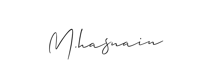 How to make M.hasnain name signature. Use Allison_Script style for creating short signs online. This is the latest handwritten sign. M.hasnain signature style 2 images and pictures png
