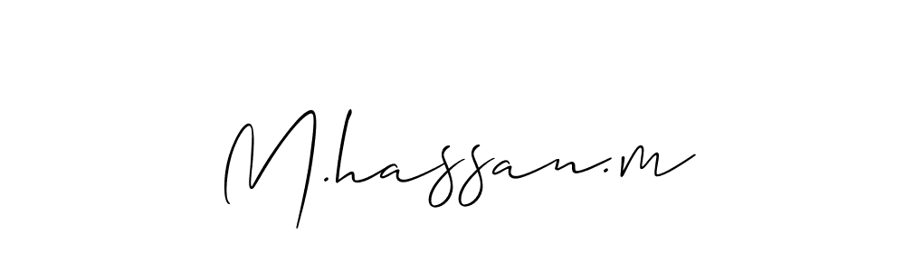Also we have M.hassan.m name is the best signature style. Create professional handwritten signature collection using Allison_Script autograph style. M.hassan.m signature style 2 images and pictures png
