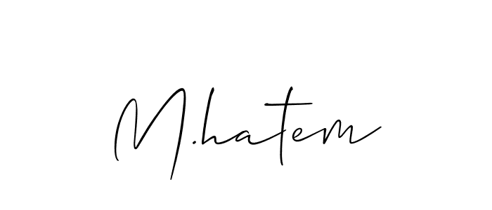 Similarly Allison_Script is the best handwritten signature design. Signature creator online .You can use it as an online autograph creator for name M.hatem. M.hatem signature style 2 images and pictures png