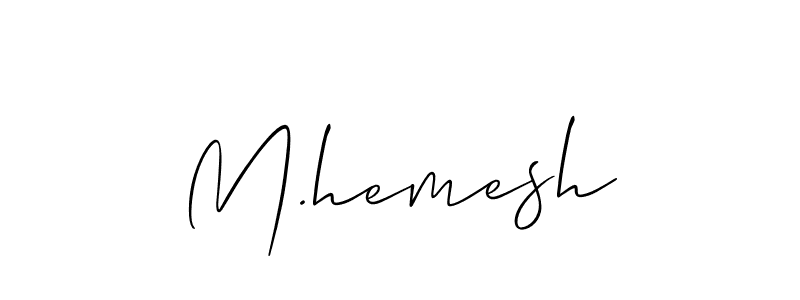 How to make M.hemesh name signature. Use Allison_Script style for creating short signs online. This is the latest handwritten sign. M.hemesh signature style 2 images and pictures png