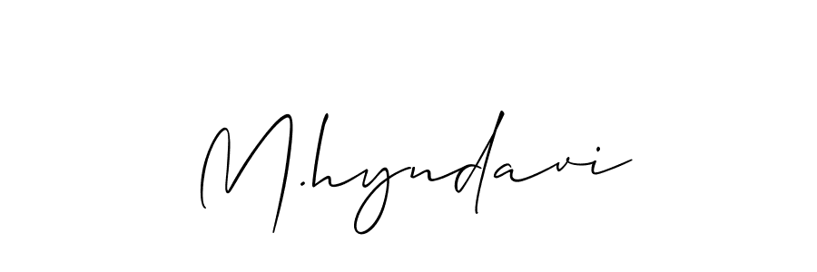 if you are searching for the best signature style for your name M.hyndavi. so please give up your signature search. here we have designed multiple signature styles  using Allison_Script. M.hyndavi signature style 2 images and pictures png