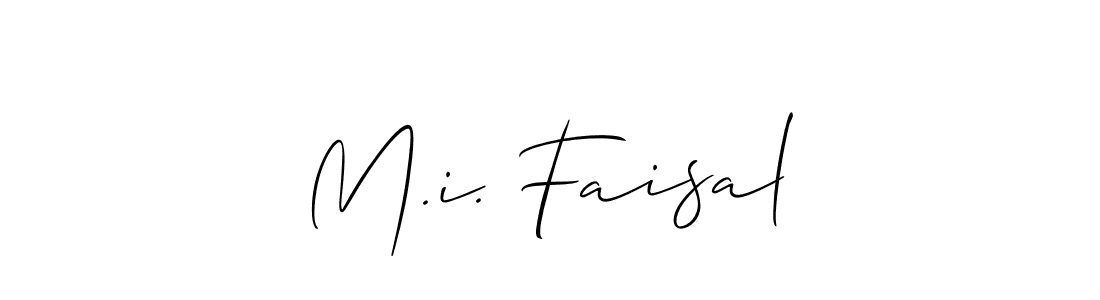 You should practise on your own different ways (Allison_Script) to write your name (M.i. Faisal) in signature. don't let someone else do it for you. M.i. Faisal signature style 2 images and pictures png