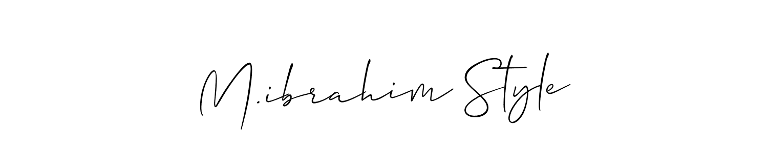 Also we have M.ibrahim Style name is the best signature style. Create professional handwritten signature collection using Allison_Script autograph style. M.ibrahim Style signature style 2 images and pictures png