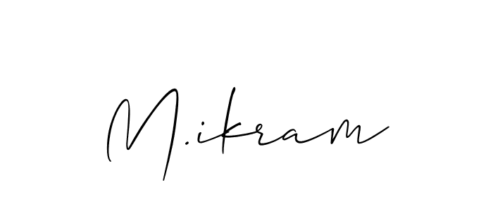 How to make M.ikram signature? Allison_Script is a professional autograph style. Create handwritten signature for M.ikram name. M.ikram signature style 2 images and pictures png