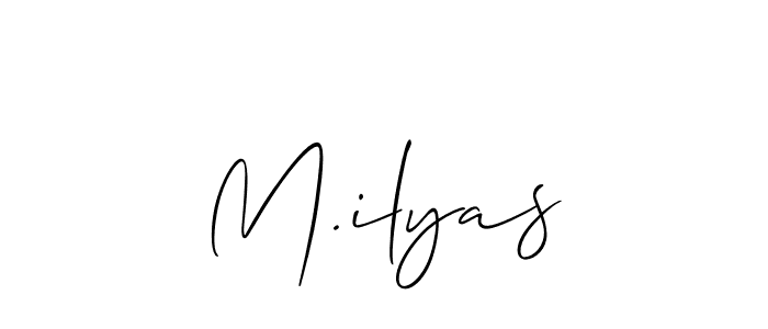 Best and Professional Signature Style for M.ilyas. Allison_Script Best Signature Style Collection. M.ilyas signature style 2 images and pictures png