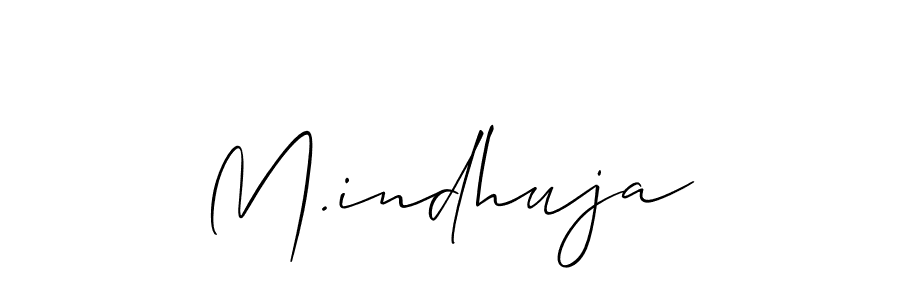 How to Draw M.indhuja signature style? Allison_Script is a latest design signature styles for name M.indhuja. M.indhuja signature style 2 images and pictures png