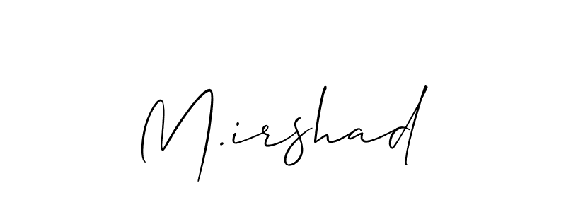 Similarly Allison_Script is the best handwritten signature design. Signature creator online .You can use it as an online autograph creator for name M.irshad. M.irshad signature style 2 images and pictures png