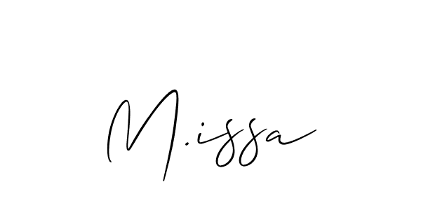 Similarly Allison_Script is the best handwritten signature design. Signature creator online .You can use it as an online autograph creator for name M.issa. M.issa signature style 2 images and pictures png