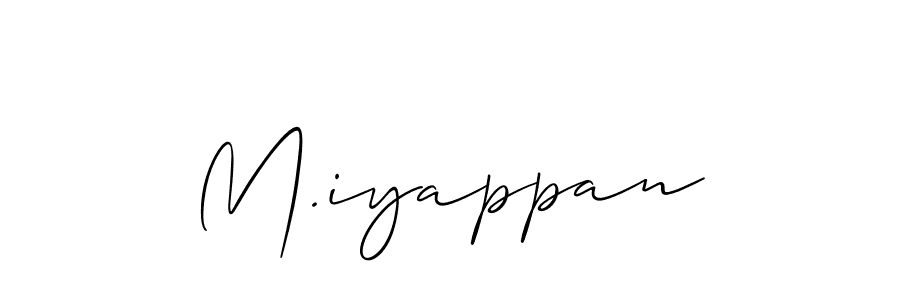 How to make M.iyappan signature? Allison_Script is a professional autograph style. Create handwritten signature for M.iyappan name. M.iyappan signature style 2 images and pictures png