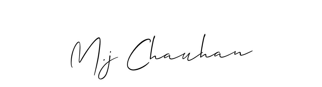 Use a signature maker to create a handwritten signature online. With this signature software, you can design (Allison_Script) your own signature for name M.j Chauhan. M.j Chauhan signature style 2 images and pictures png